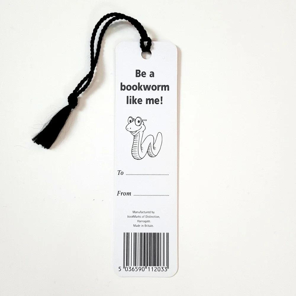 Vintage 90s Bookworm tassel Bookmark I like to Read Books Distinction Britain UK